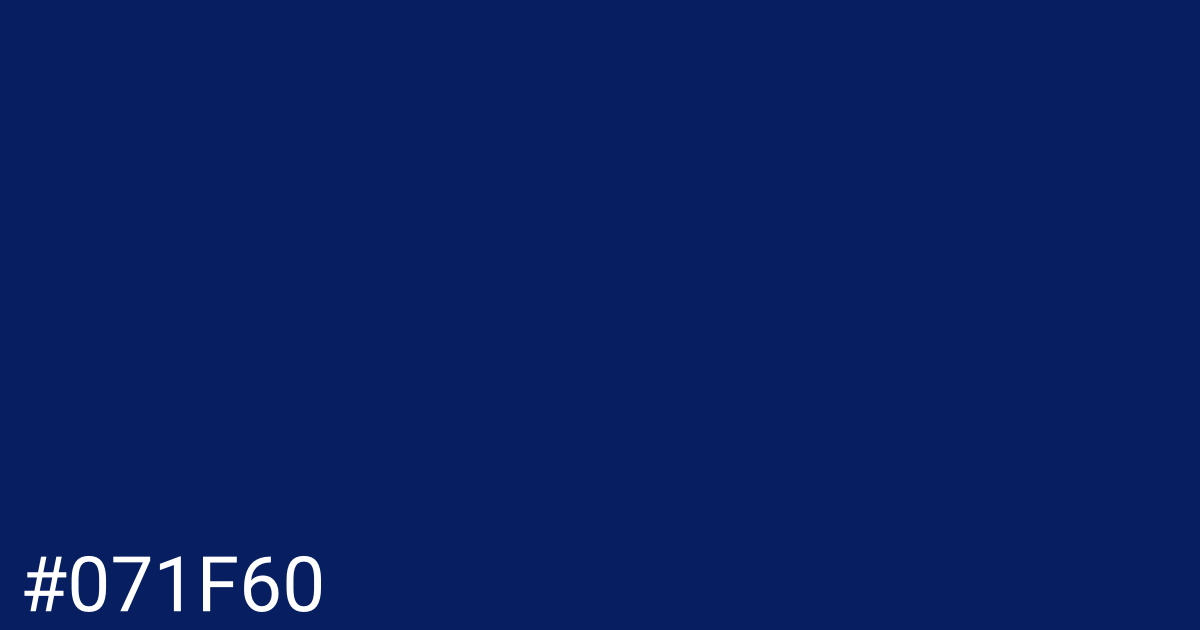 Hex color #071f60 graphic