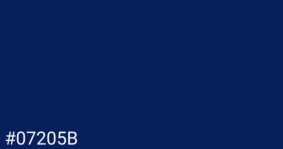 Hex color #07205b graphic