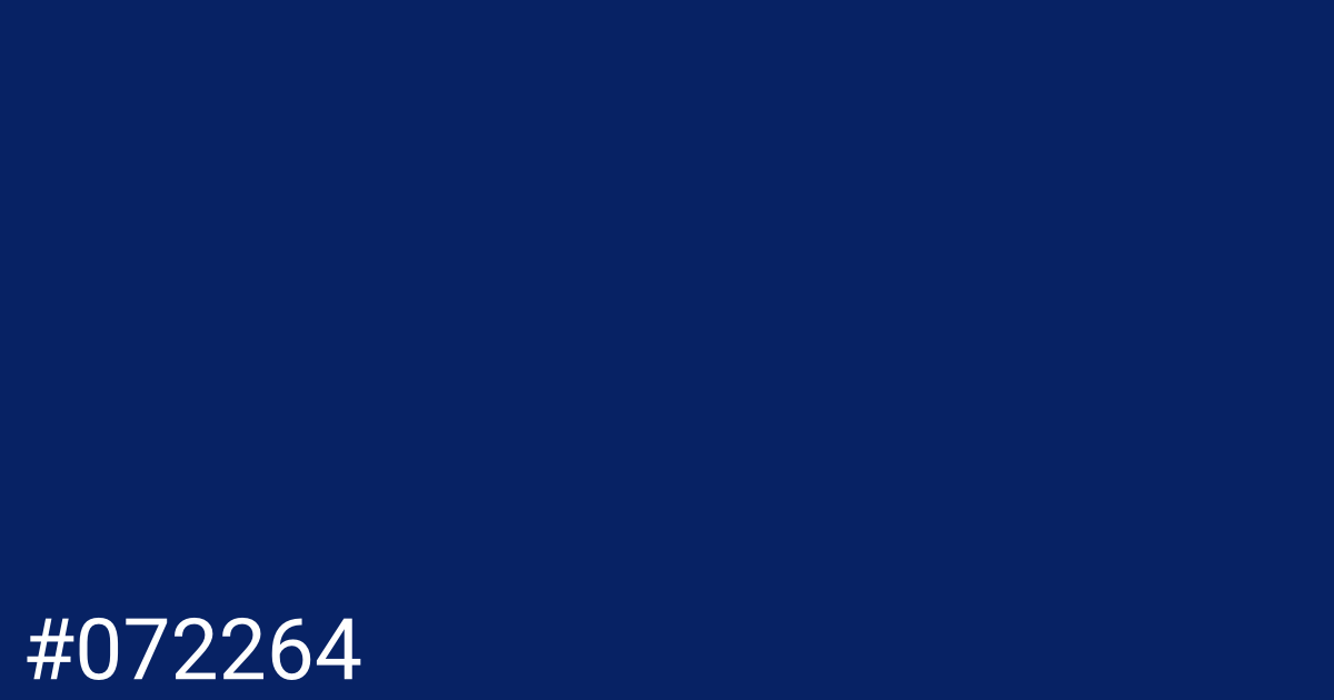 Hex color #072264 graphic