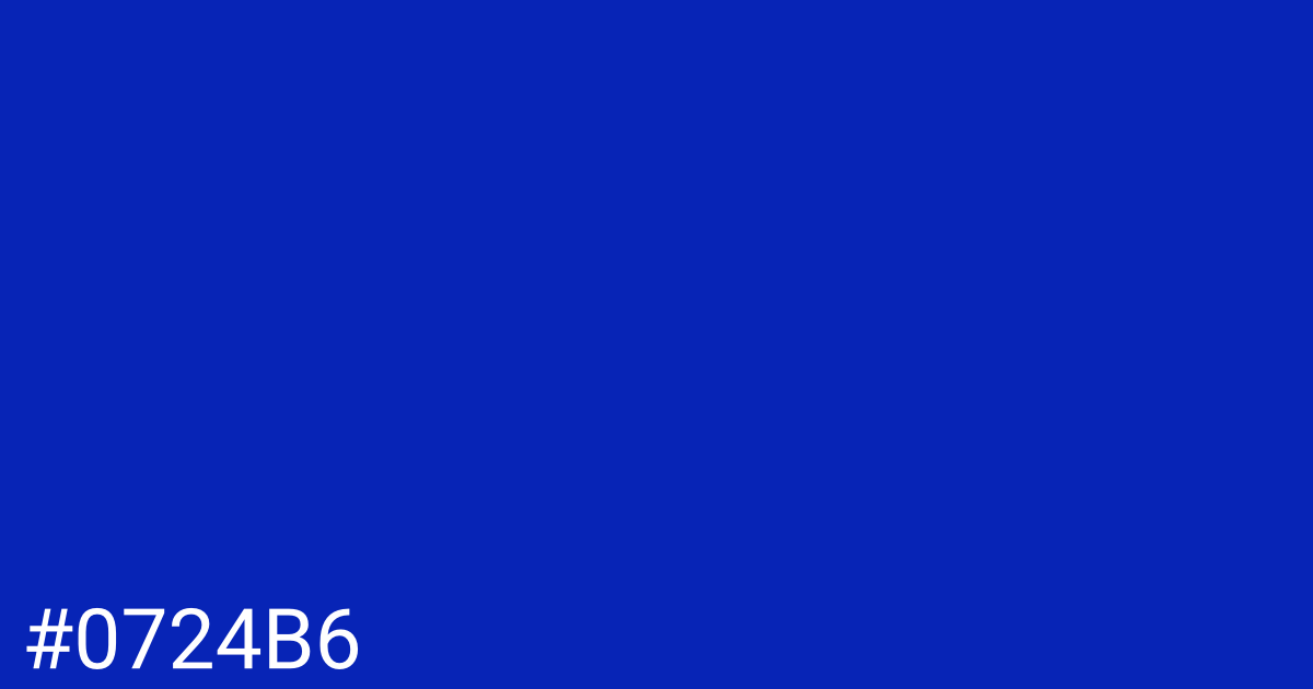 Hex color #0724b6 graphic