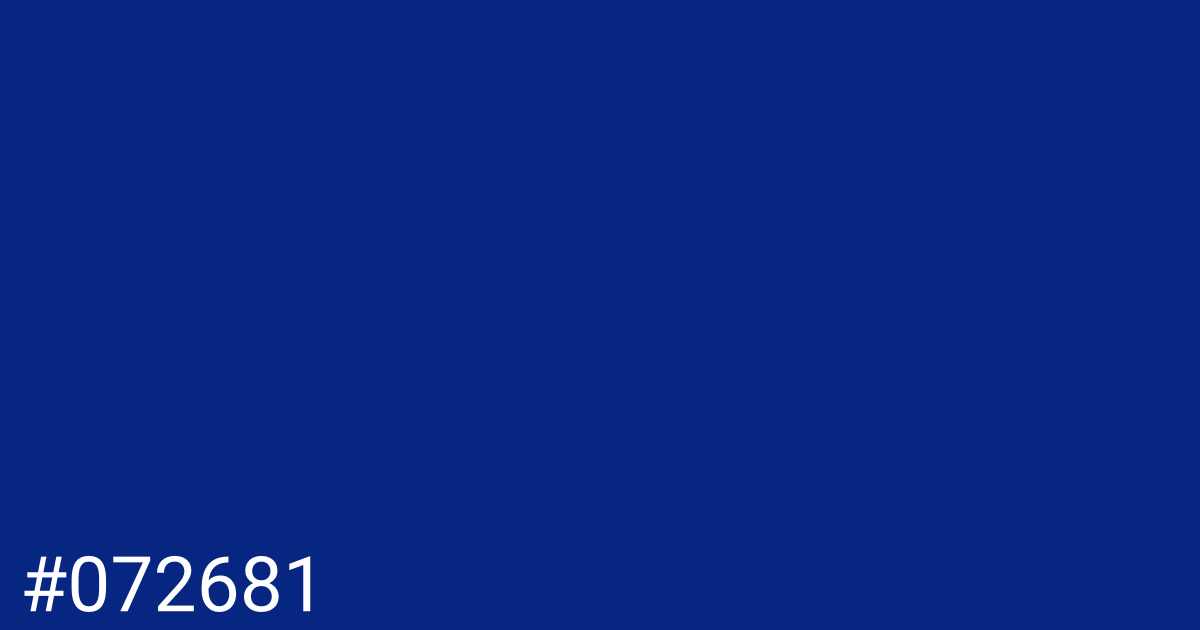 Hex color #072681 graphic