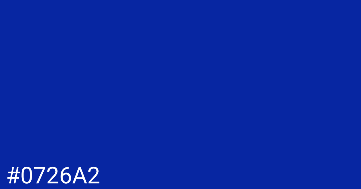 Hex color #0726a2 graphic