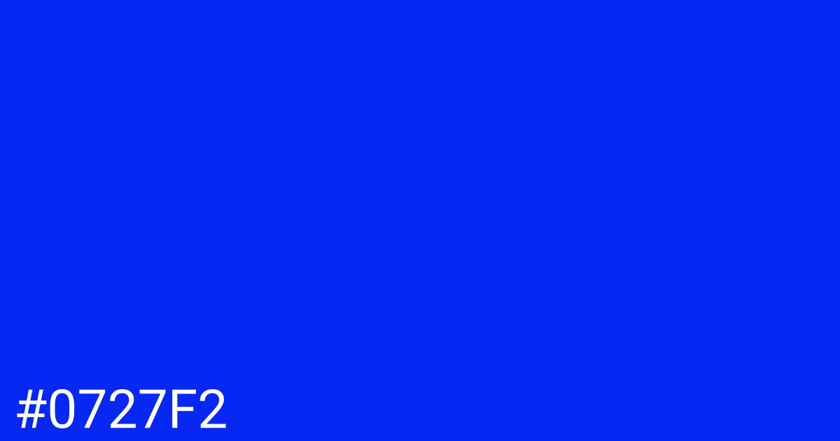 Hex color #0727f2 graphic