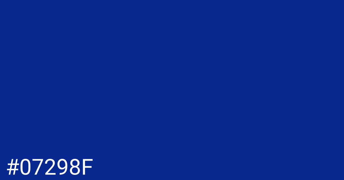 Hex color #07298f graphic