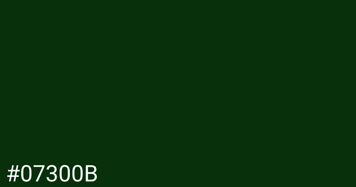 Hex color #07300b graphic