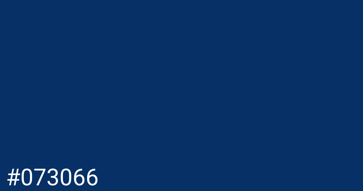 Hex color #073066 graphic