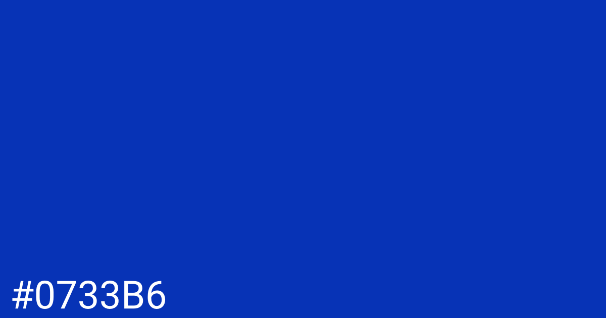 Hex color #0733b6 graphic