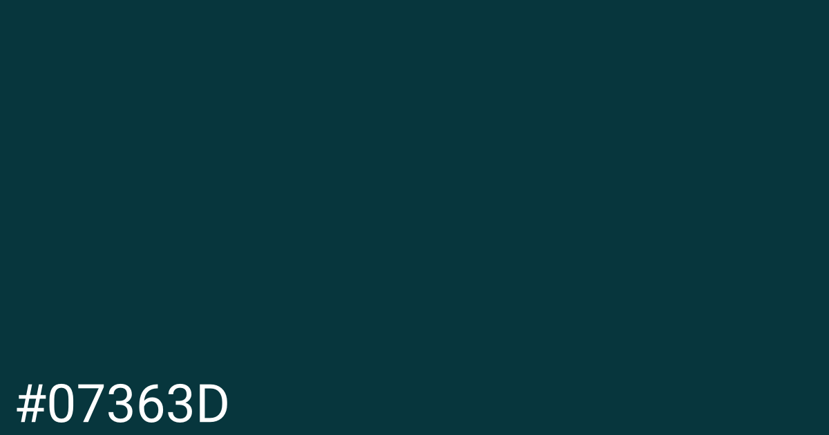 Hex color #07363d graphic