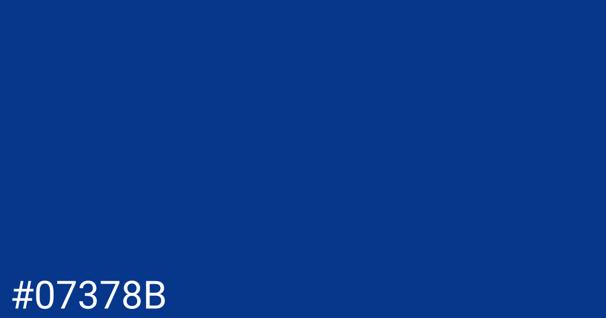 Hex color #07378b graphic