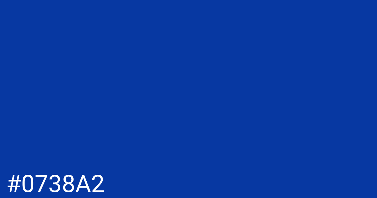 Hex color #0738a2 graphic