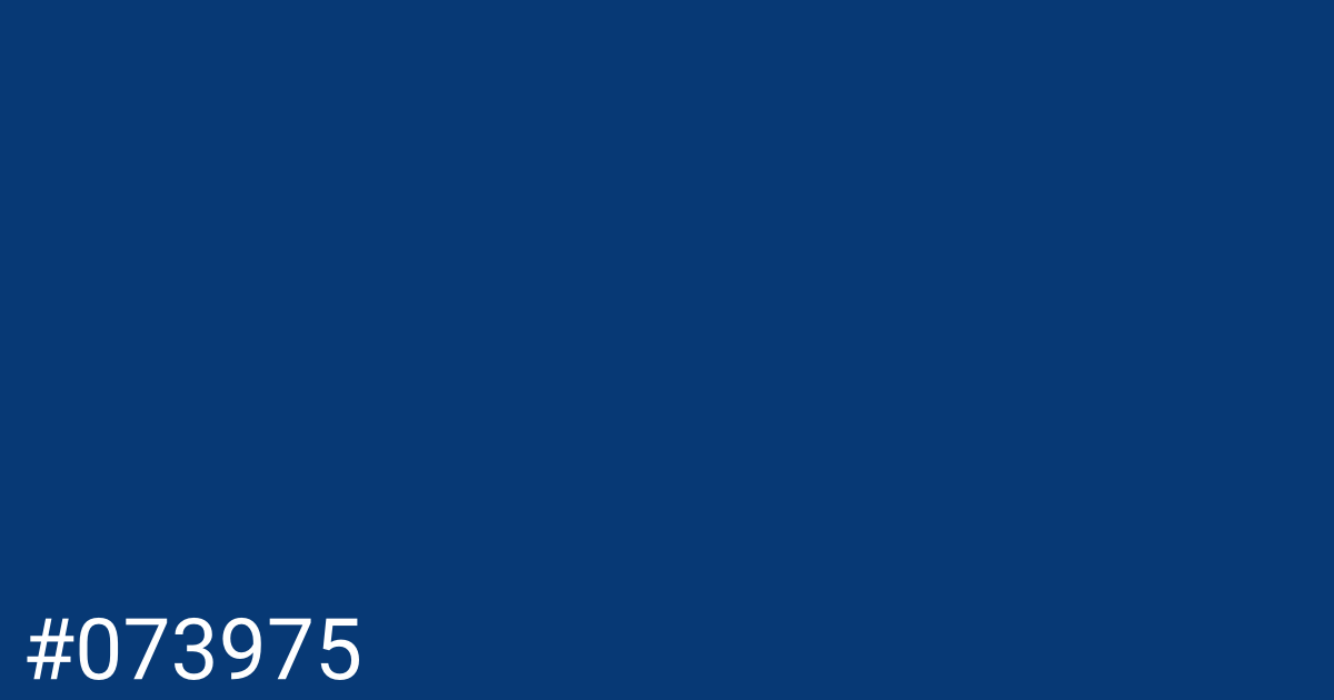 Hex color #073975 graphic