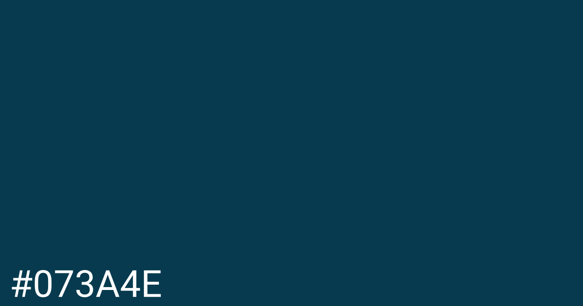 Hex color #073a4e graphic