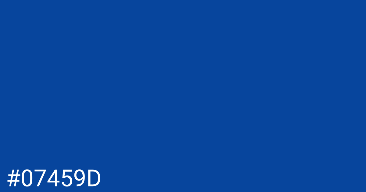 Hex color #07459d graphic