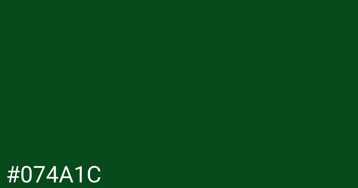 Hex color #074a1c graphic