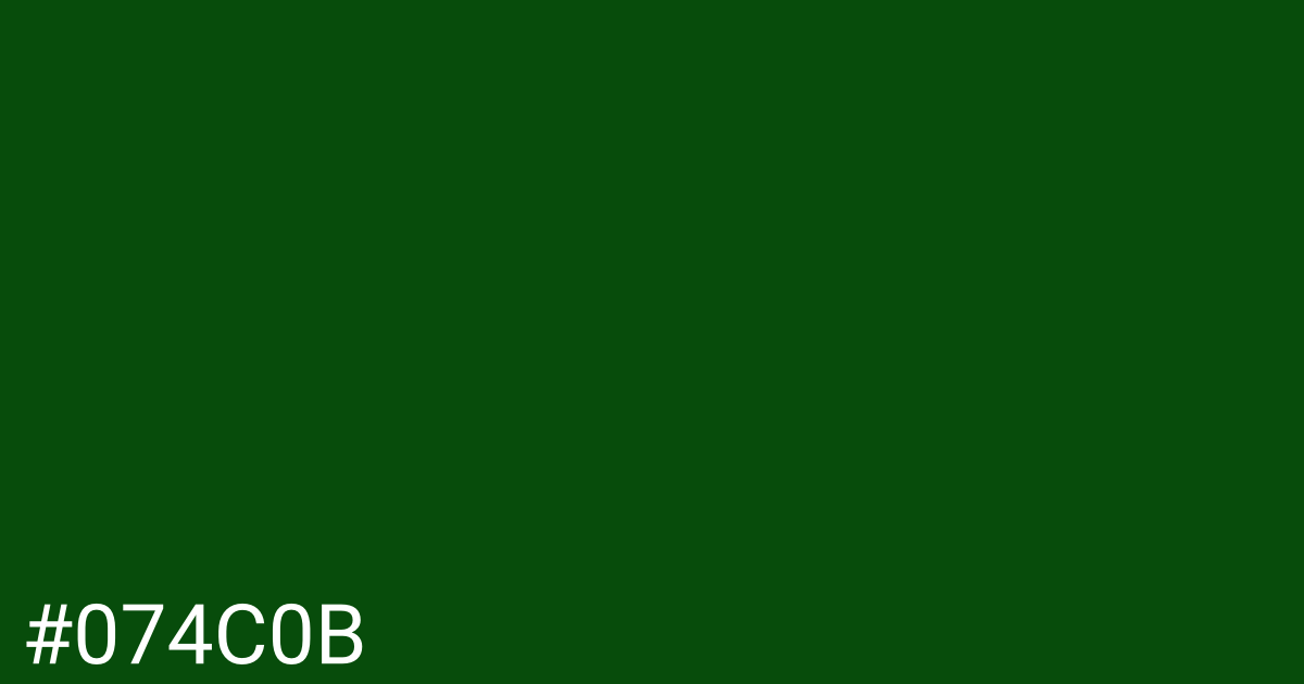 Hex color #074c0b graphic