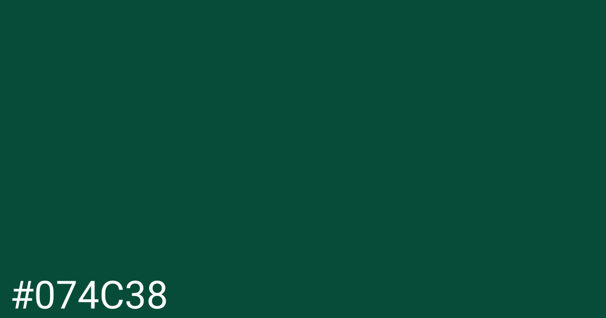 Hex color #074c38 graphic