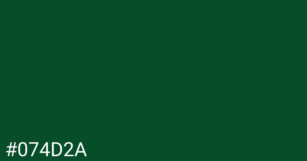Hex color #074d2a graphic