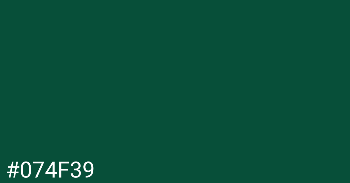 Hex color #074f39 graphic