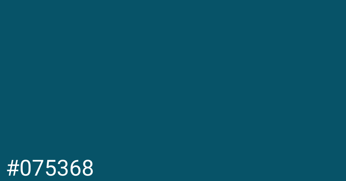 Hex color #075368 graphic