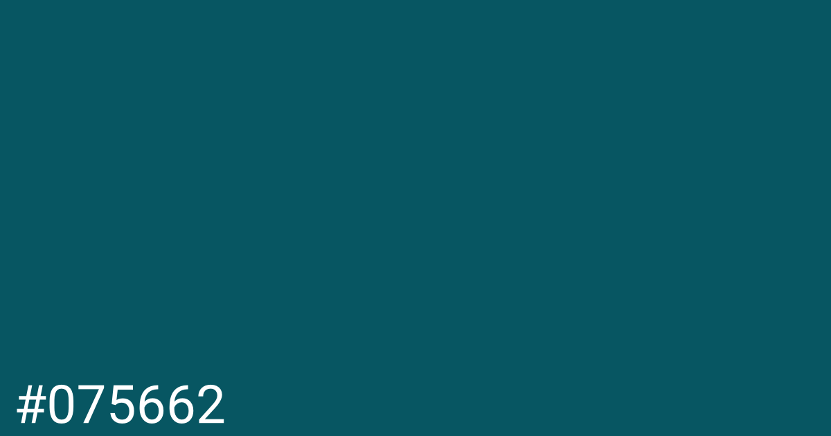 Hex color #075662 graphic