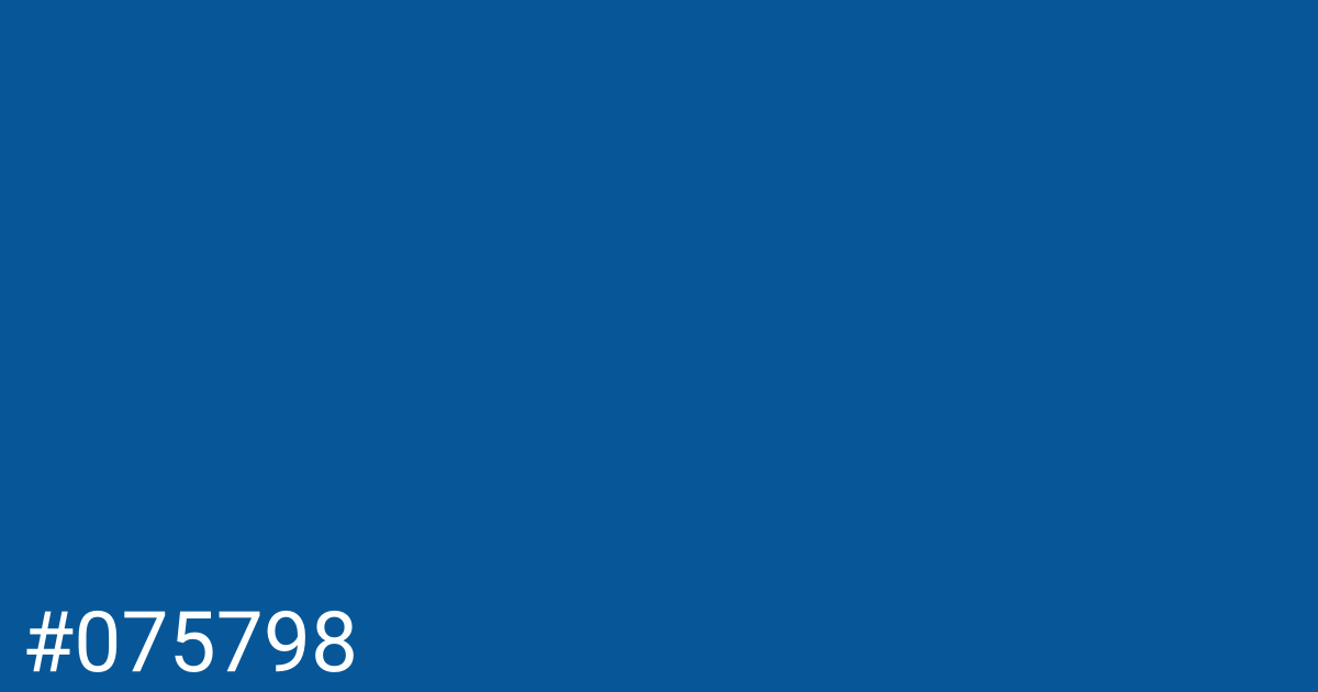 Hex color #075798 graphic