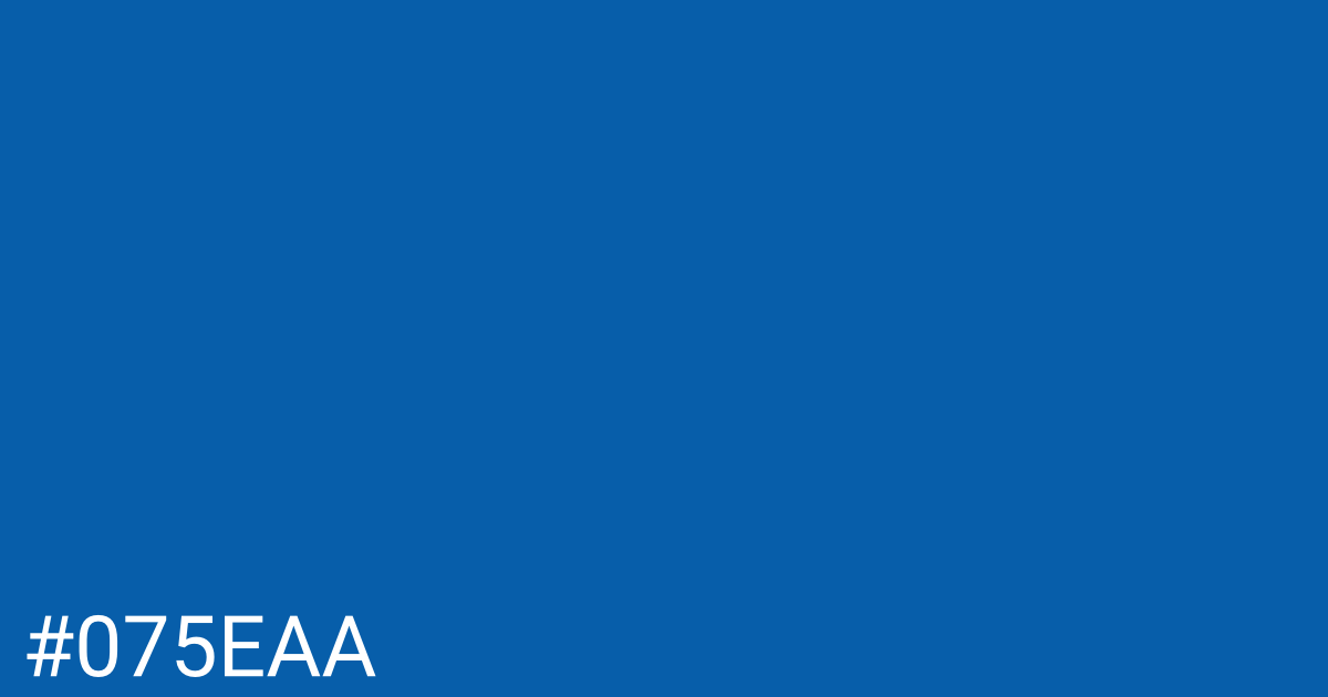 Hex color #075eaa graphic