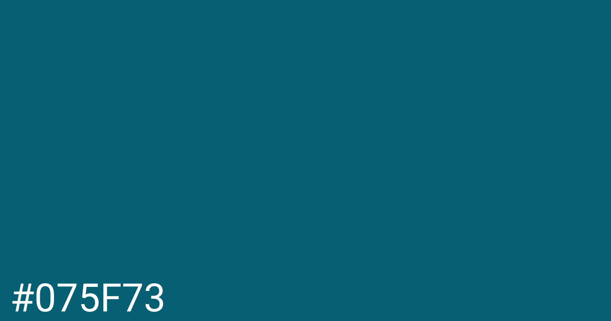 Hex color #075f73 graphic