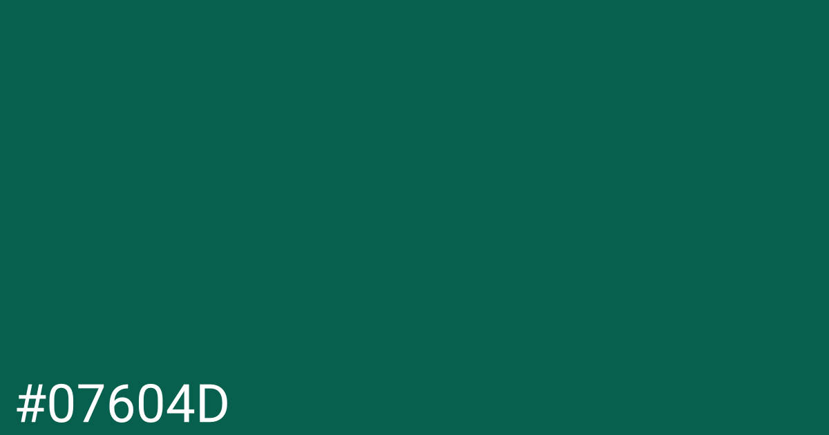 Hex color #07604d graphic