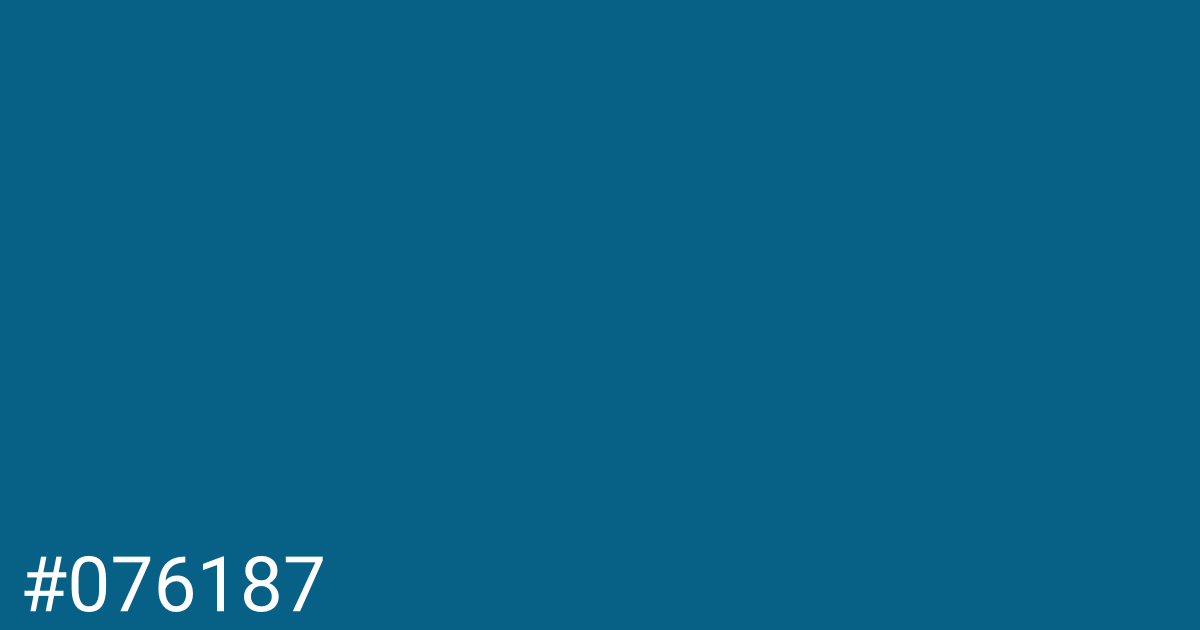 Hex color #076187 graphic