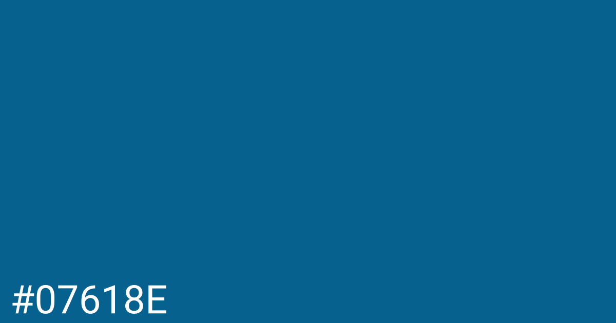 Hex color #07618e graphic