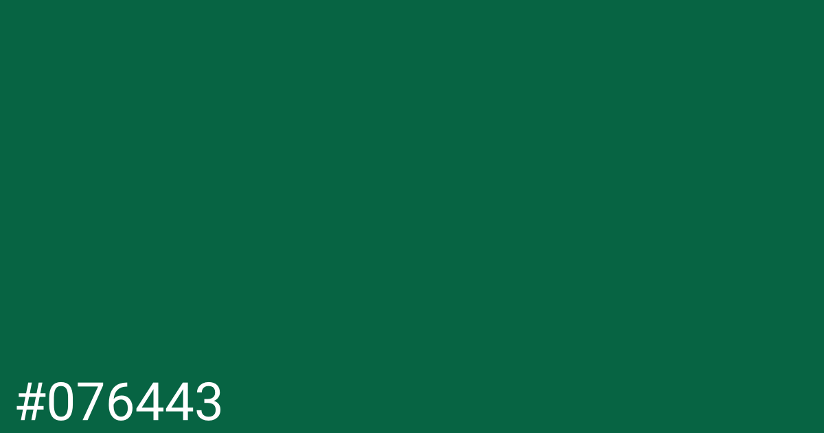 Hex color #076443 graphic