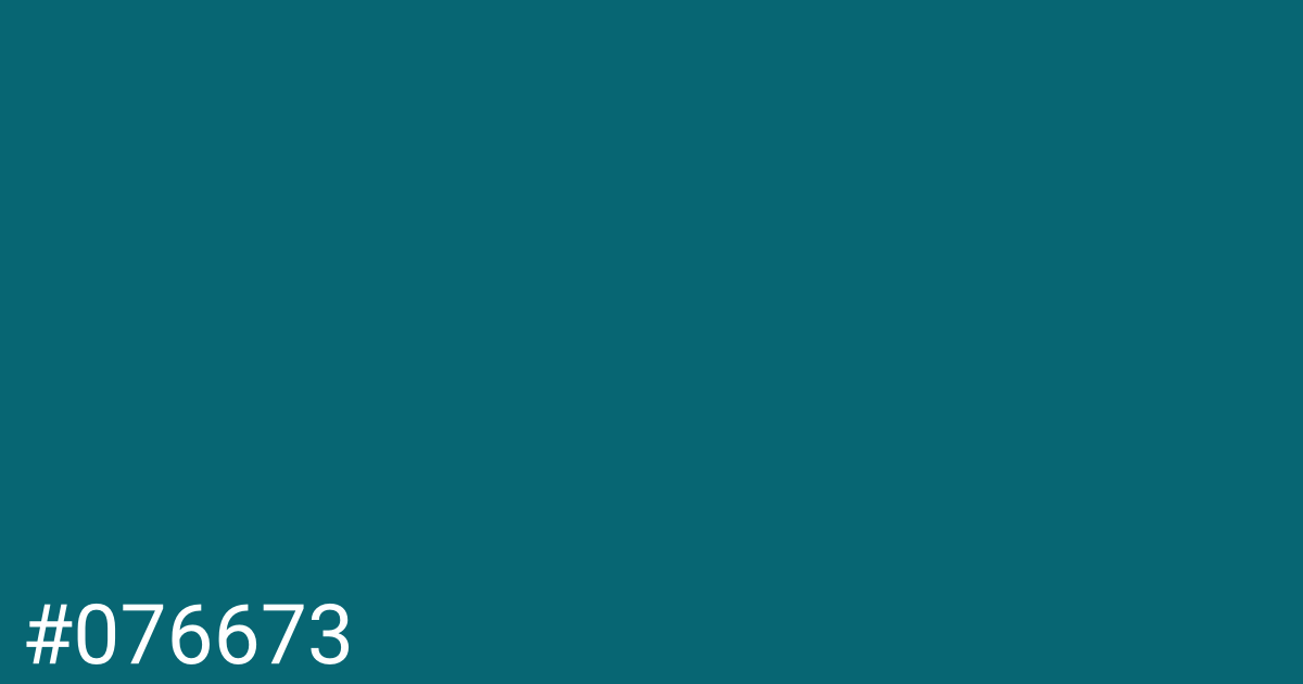 Hex color #076673 graphic