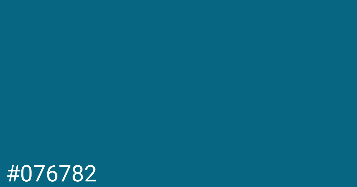 Hex color #076782 graphic
