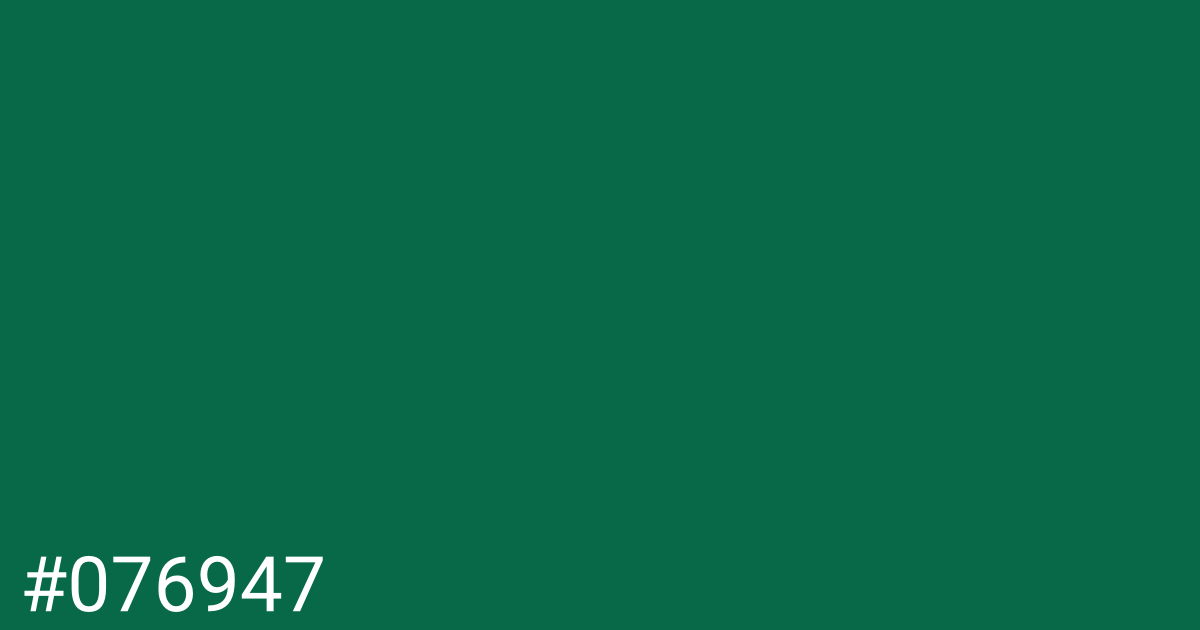 Hex color #076947 graphic