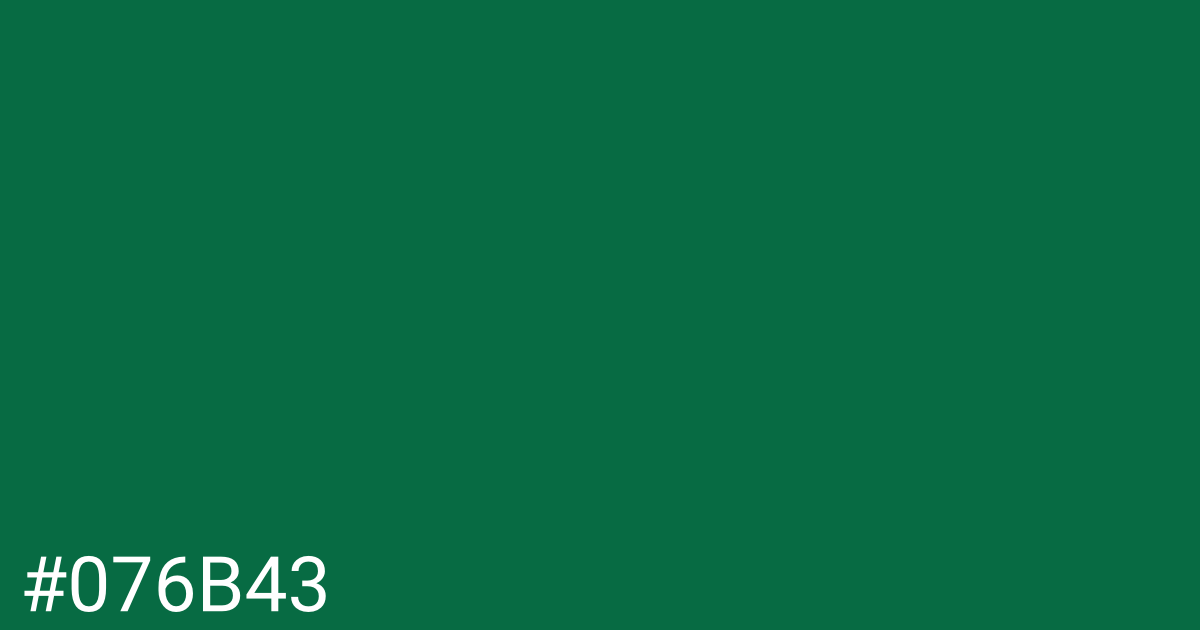 Hex color #076b43 graphic