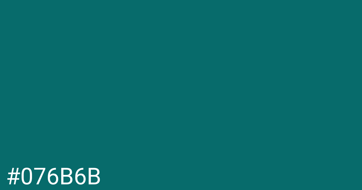 Hex color #076b6b graphic