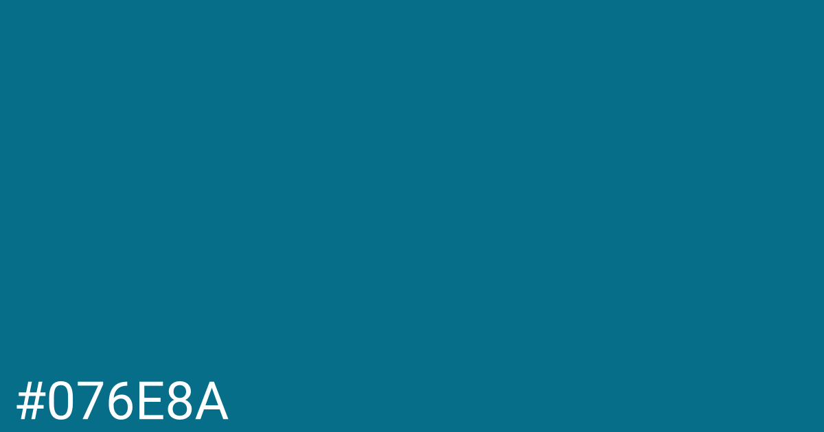 Hex color #076e8a graphic