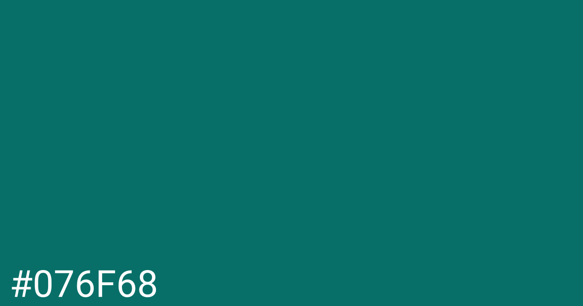 Hex color #076f68 graphic