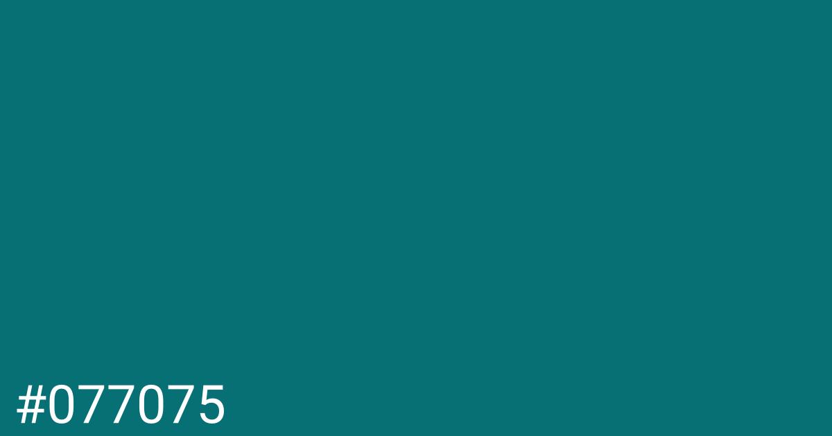 Hex color #077075 graphic