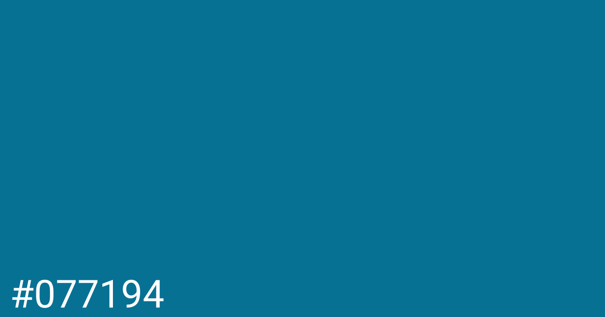 Hex color #077194 graphic