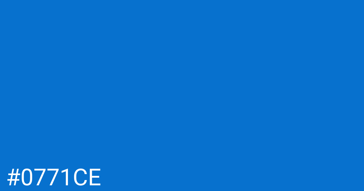 Hex color #0771ce graphic