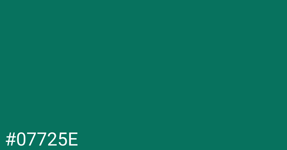 Hex color #07725e graphic