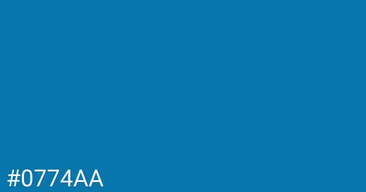 Hex color #0774aa graphic
