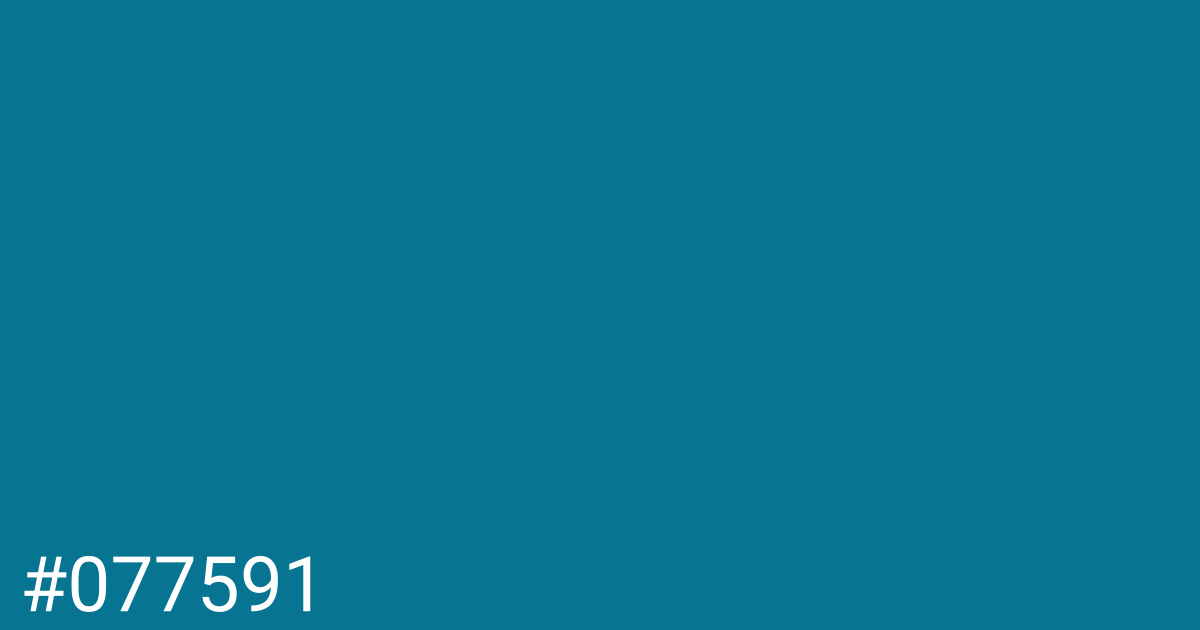 Hex color #077591 graphic