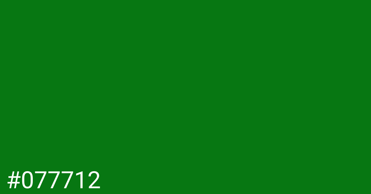 Hex color #077712 graphic