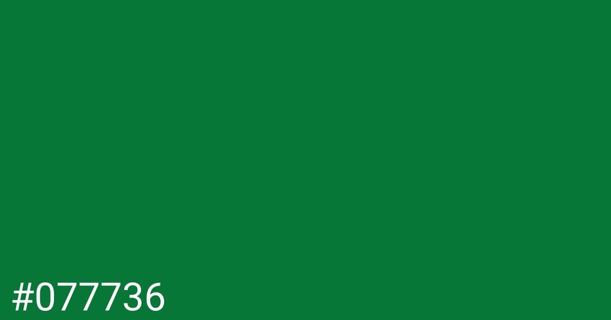 Hex color #077736 graphic