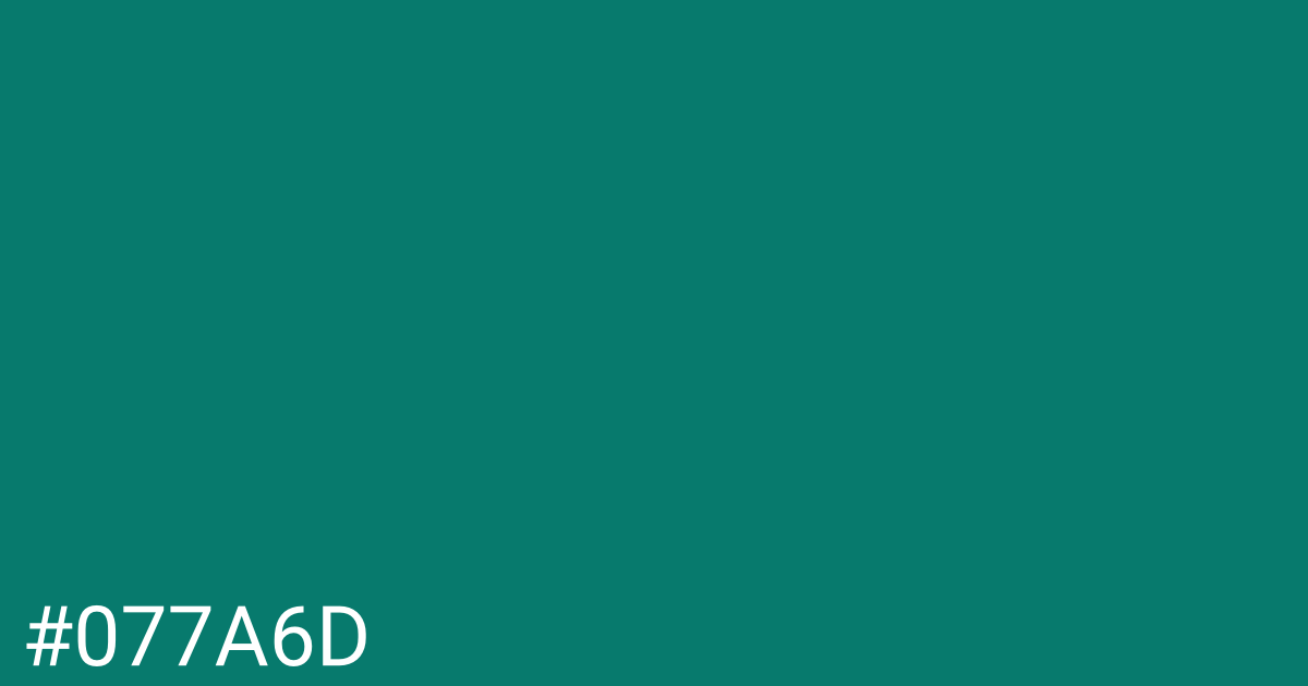 Hex color #077a6d graphic