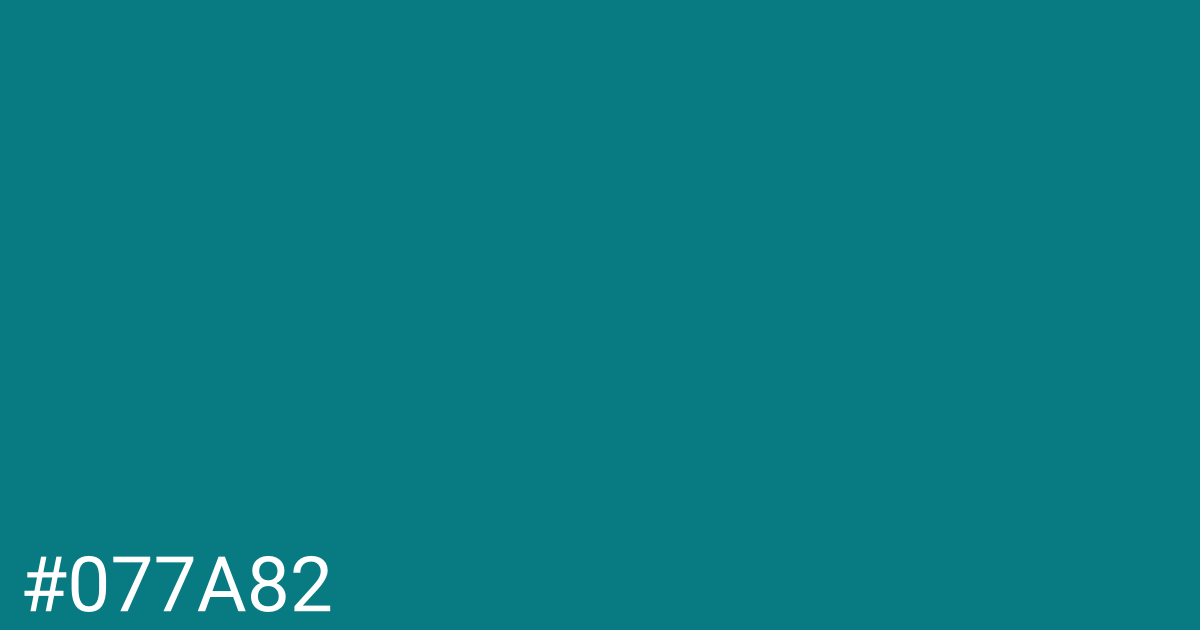 Hex color #077a82 graphic