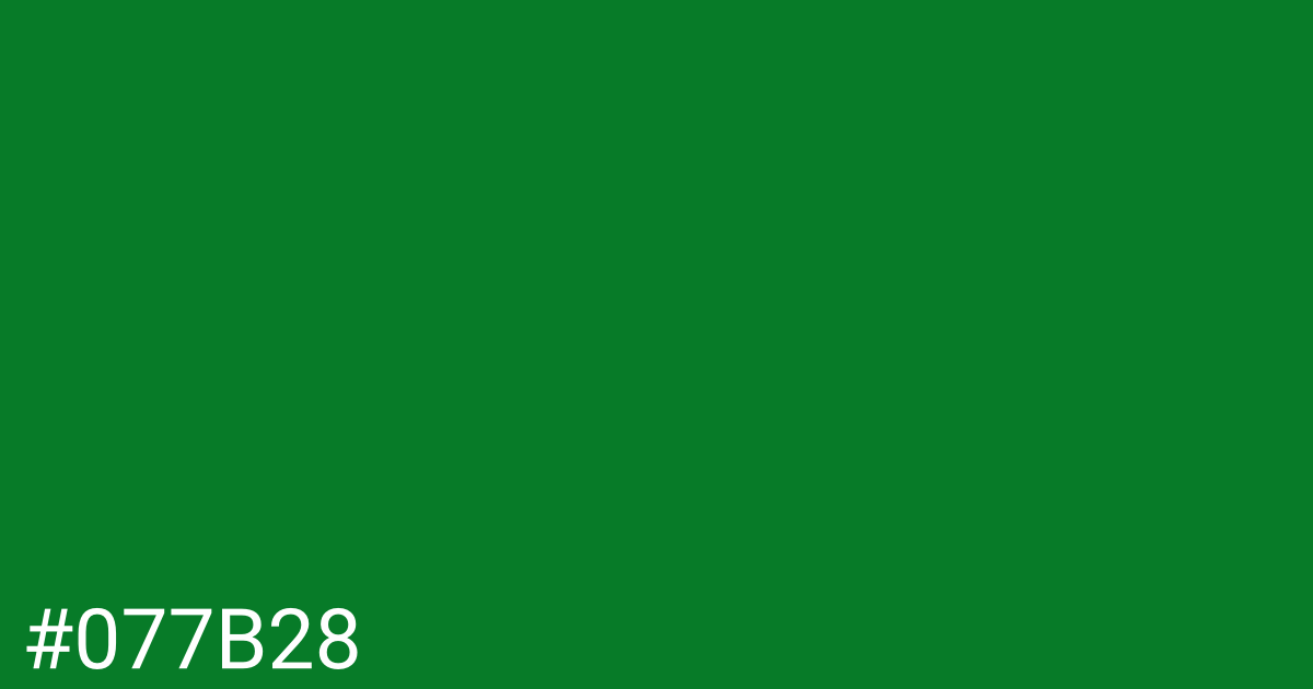 Hex color #077b28 graphic