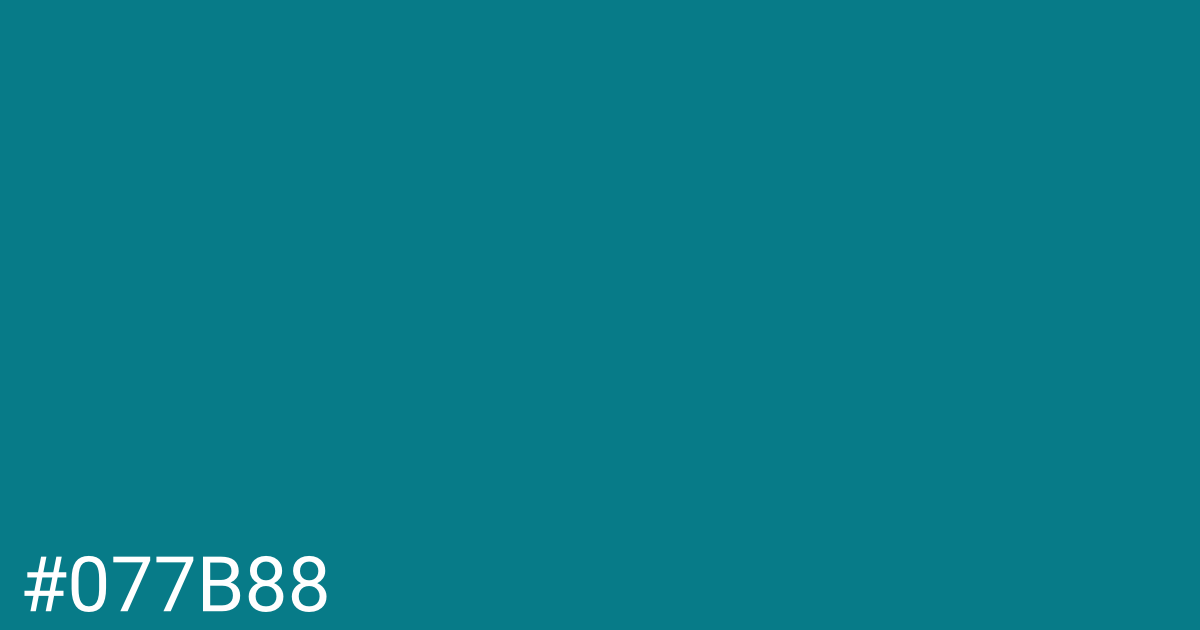 Hex color #077b88 graphic